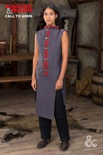 Dungeons  Dragons Sorcerer Sleeveless Tunic Gray/Red medieval fantasy costume