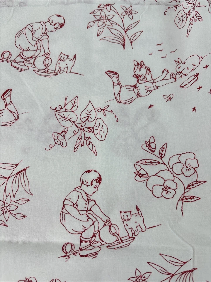 Tela de juego Faye Liverman Burgos/Marcus Bros roja para niños y gatos 44" x 46" Foto 3 de 4