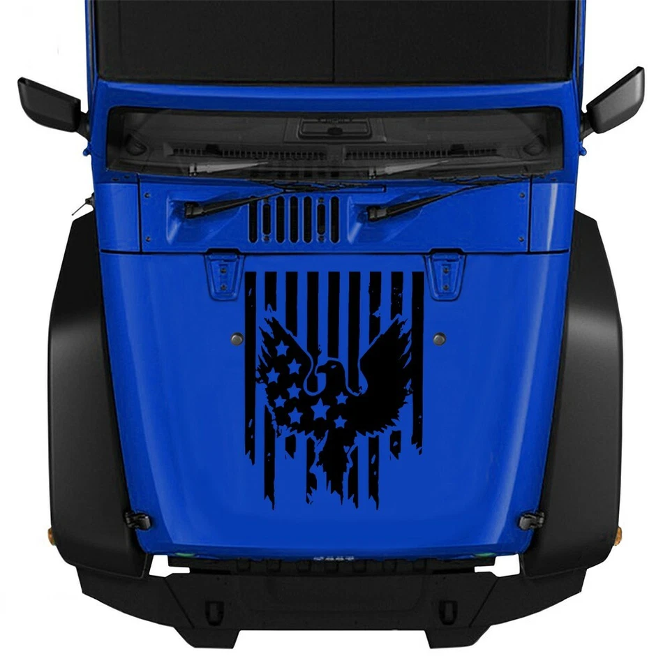 Bandera Americana Pájaro Adhesivo Vinilo Divertido Calcomanía a Rayas Carrocería Lado Decorativo Foto 4 de 4