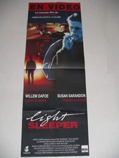 LIGHT SLEEPER 1992 ORIG. WILLEM DAFOE VIDEO DOOR PANEL RARE MODEL MOVIE POSTER