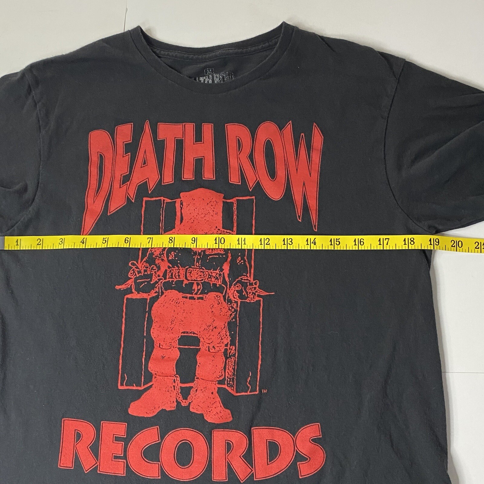 FILA Maglietta Death Row Records da uomo nera media maniche corte M