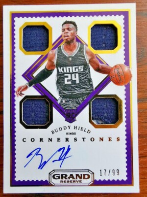 2016-17 Panini Cornerstones Grand Reserve Buddy Hield on card RC Auto Patch /99