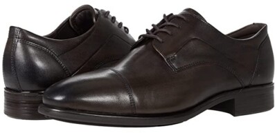 Ecco Z1450* Mens Dark Brown Citytray Plus Luxe Cap Toe Shoes  display picture 1