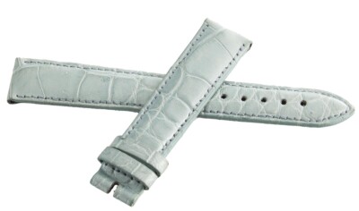 18mm LOCMAN Women's Baby Blue Alligator Leather Watch Band Strap
