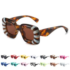 Cute Thick Square Sunglasses Trendy Inflated Hip Hop Frame Glasses Funny Shades