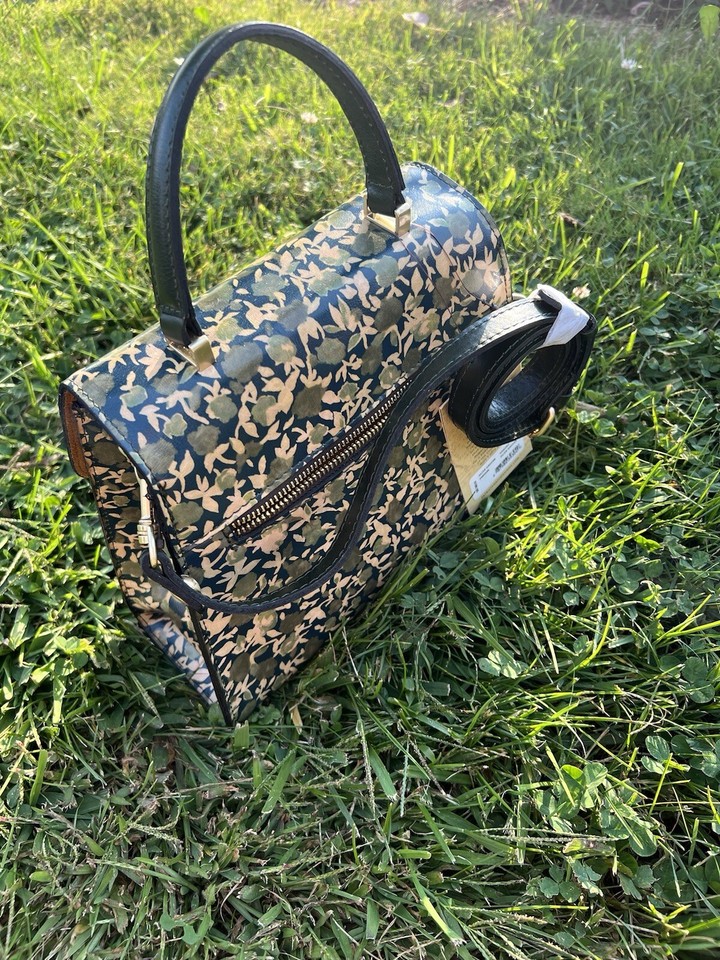 New Original Patricia Nash Olive Groves Chauny Top Handle Leather