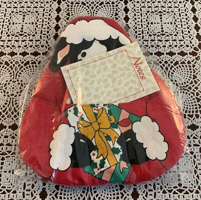 Christmas Floral Cow Design Potholder Note Pad Pen 7 x 8 Inch Country  Brand New
