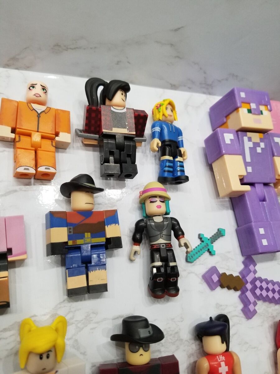 Lot of Lego Mix Roblox Action Figures with Swat Car