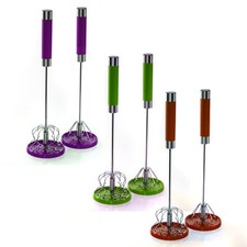 Automatik Quirl & Untersetzer Edelstahl Rührbesen Handquirl Schneebesen