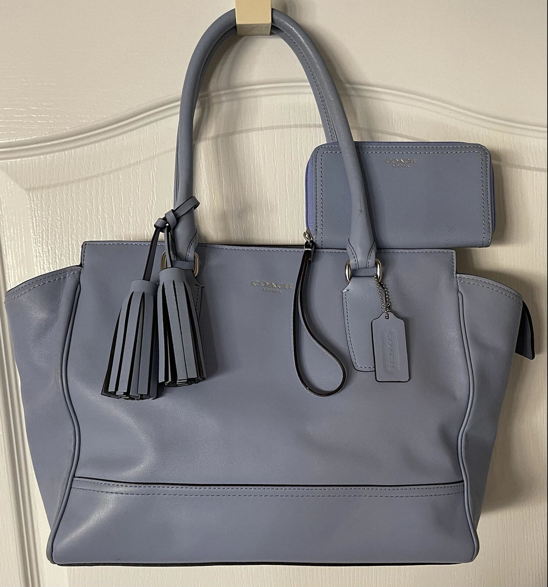 COACH Legacy Leather Candace Carry All Matching Small Wallet W dustbag 24201
