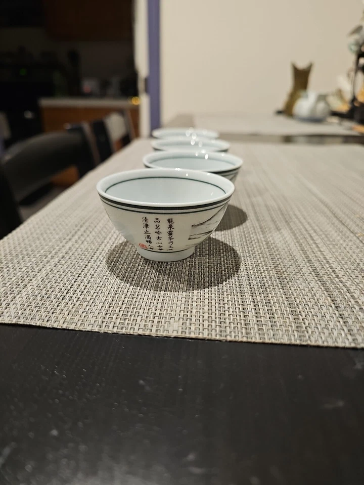 Juego de tazas de té o vino estilo chino (4) Foto 4 de 4