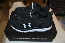 Under Armour UA BPS Assert 9 AC Black White Kids 3024635 001 SZ 11K