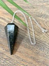 Nuumite Pendulum Crystal Dowsing Gemstone Specimen Reiki Chakra Therapy Stone