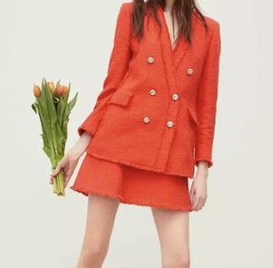 blazer orange zara