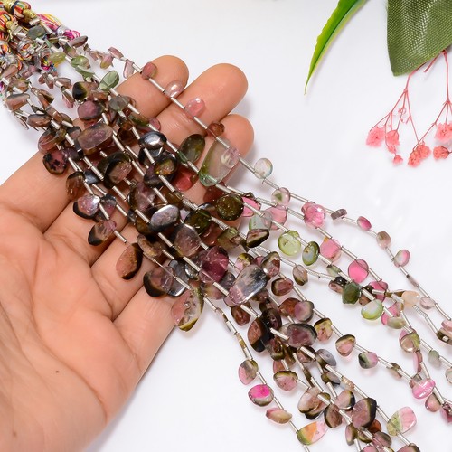 Perline Rotonde Sfaccettate Multi Tormalina Naturale Dimensioni