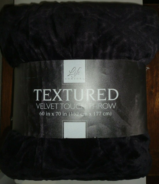 Blue Modern Floral Pattern Life Comfort Velvet Touch Blanket Throw