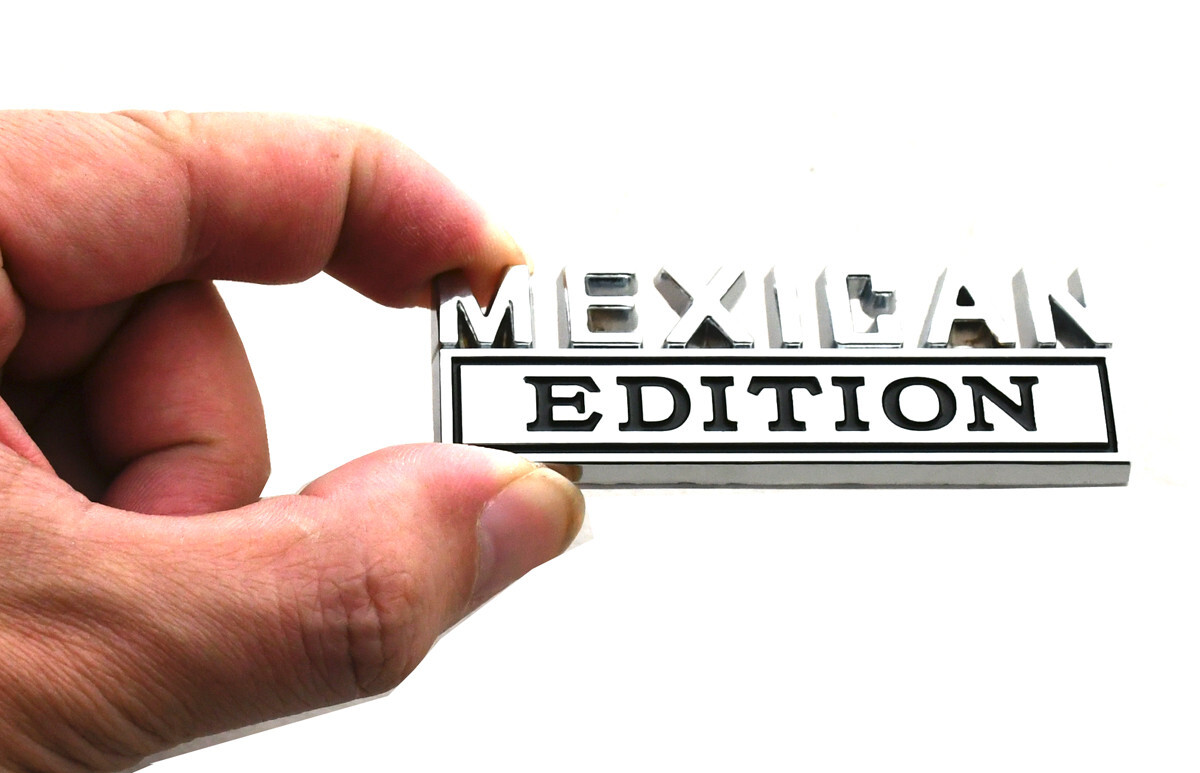 Mexican Edition Metal Emblem Badge – Pair Of Black Red Stickers For Cars & Trucks