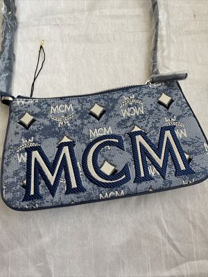 【MUCENT】 MAIN SYMBOL L LOGO 3WAY CHAIN MINI CROSS BAG MCM denim logo mini crossbodybag | eBay
