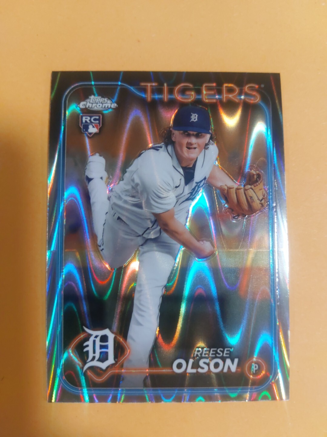 Reese Olson 2024 Topps Chrome RC #40 RayWave Refractor Detroit Tigers Ray Wave