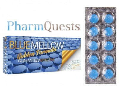 10 x Blaue Pillen Herbal   Blue Mellow für Männer   Selen L-Arginin Ginseng