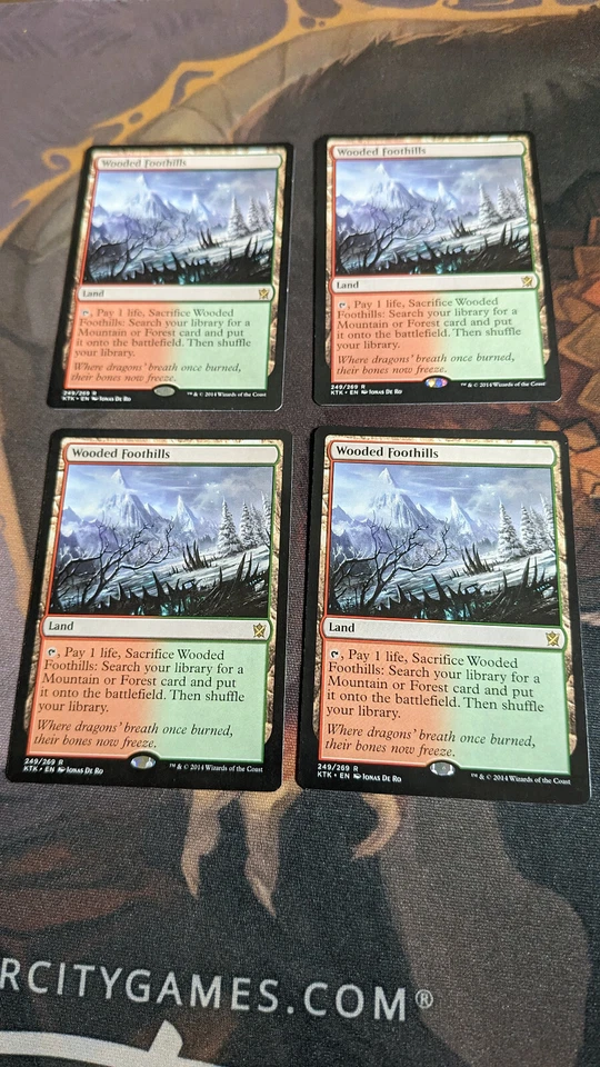 MTG Wooded Foothills Khans of Tarkir 249/269 Rare Fetch Land - Image 2 of 4