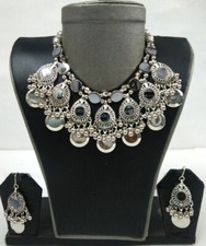 Tribal Belly Dance Choker Collar Gypsy Jewelry Banjara Rabari Statement Set Boho