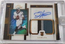 1/1 Panini One Football Jalen Hurts Premium Rookie Patch Auto RPA 2020 white box