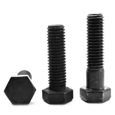 1"-8 x 9 1/2" (PT) Coarse Thread Grade 8 Hex Cap Screw (Bolt) Black Oxide