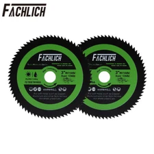 2pcs 3''/75mm Metal Diamond Cutting Disc Circular Saw Blade Cuts Copper Aluminum