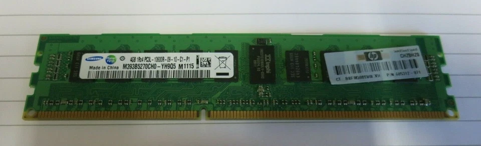 Samsung M393B5270CH0-YH9Q5 12GB (3x4GB) 1Rx4 PC310600 ECC CL9 240P Server Memory - Image 2 of 4
