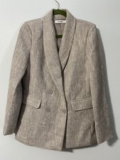 Justfab Blazer Size M -tan Cream- 2 Button Structured-fully Lined
