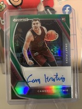 2021 Panini Prizm Draft Picks Cameron Krutwig #DP-CKR Green Auto Chicago Loyola