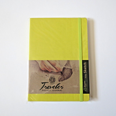 Pentalic Traveler Pocket Journal - 74 lb Sketch 8''x6'' Citrine Yellow