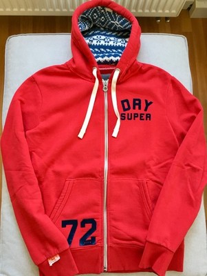 Superdry RED size L Orange Label Classic Heavy Hoodie