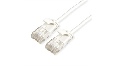 ROLINE UTP Data Center Patchkabel Cat.6A (Class EA), LSOH, extra dun, wit, 1 m