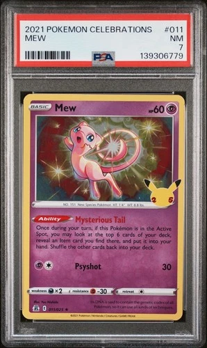 2021 POKEMON CELEBRATIONS #011 MEW PSA 7