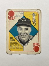 1951 Topps Red Backs #22 Bob Feller Cleveland Indians PR (creases,writing)