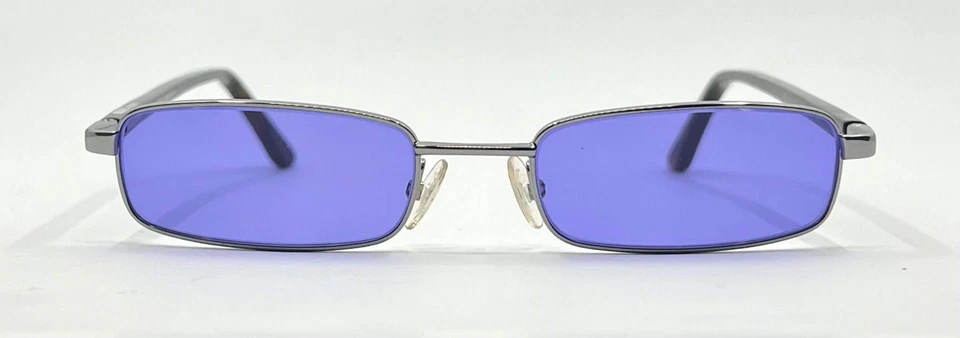 Giorgio Armani GA272-Y2K Vintage Sunglasses-New Solid Violet Blue Custom Lenses - Image 2 of 4
