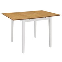 Ausziehbarer Esstisch Weiß (80-120)X80X74 Cm Mdf