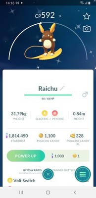 Shiny Alolan Raichu, registered or ultra friends, Pokémon Go 