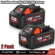 2PACK 12.0Ah For Milwaukee For M18 18V Lithium High Output 48-11-1840 Battery