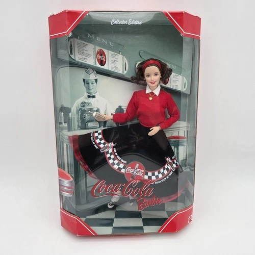 Mattel Coca-Cola 2 2000 Fashion Doll Black Red Soda Retro Diner Style Vintage