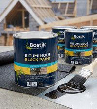 Bostik Bituminous Black Paint 2.5L – Waterproof Roof & Metal Protection