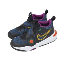 Nike Team Hustle D 11 SE GS Black Gold Kids Youth Basketball Shoes FQ7375-001