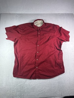 Red Head Brand Co Shirt Men's 3XL Red Short Sleeve Button Down Collared XXXL