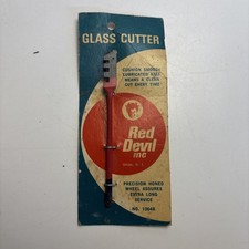 Vintage Red Devil Glass Cutter No 1064R Union NJ Carded Tool