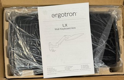 New Ergotron 45-246-026 (Silver) LX Wall Keyboard Arm Mount