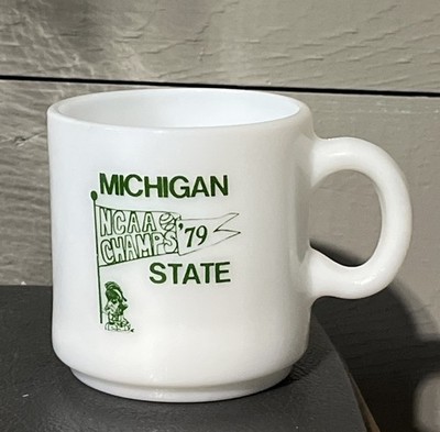1979 Michigan State Milk Glass Coffee Mug NCAA Basketball Champs | eBay