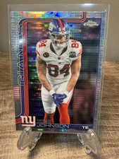 2025 Topps Chrome #233 Theo Johnson New York Giants TE Pulsar Refractor