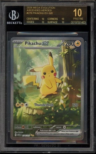 Pokemon Pikachu ex Ascended Heroes SIR Special Ill. Rare #276 BGS 10 BLACK LABEL
